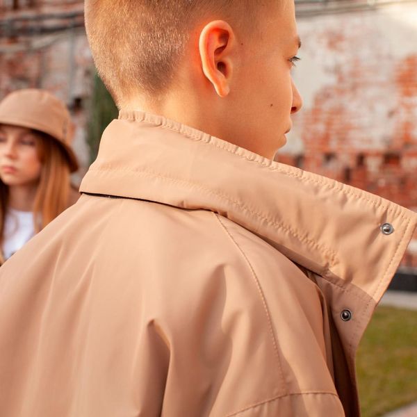 Підліткова світло-коричнева парка на хлопчика S parka-001-21 beige boy фото
