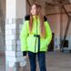 Підліткова зимова куртка салатового кольору на дівчинку wj-0013-19 neon light green фото 3