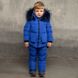 Дитячий зимовий костюм синього кольору з водовідштовхувальним плащової тканини W-0042-17 blue фото 3