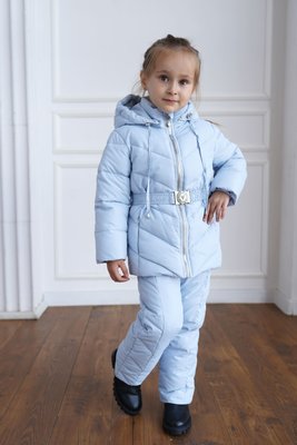 Дитячий зимовий костюм блакитного кольору для дівчинки 10000375 фото