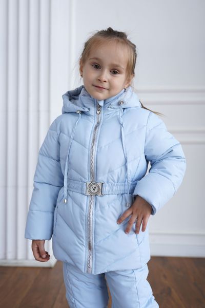 Детский зимний костюм голубого цвета для девочки 10000375 фото