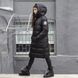 Чорне зимове пальто унісекс W-0059-19 фото 4