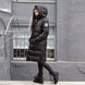 Чорне зимове пальто унісекс W-0059-19 фото 2