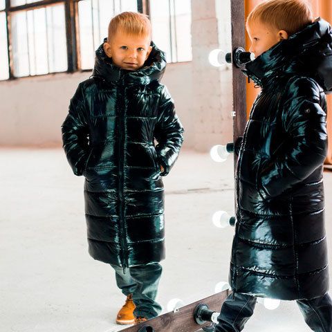 Дитяче, підліткове зимове пальто для хлопчика W-070-20 black boy фото