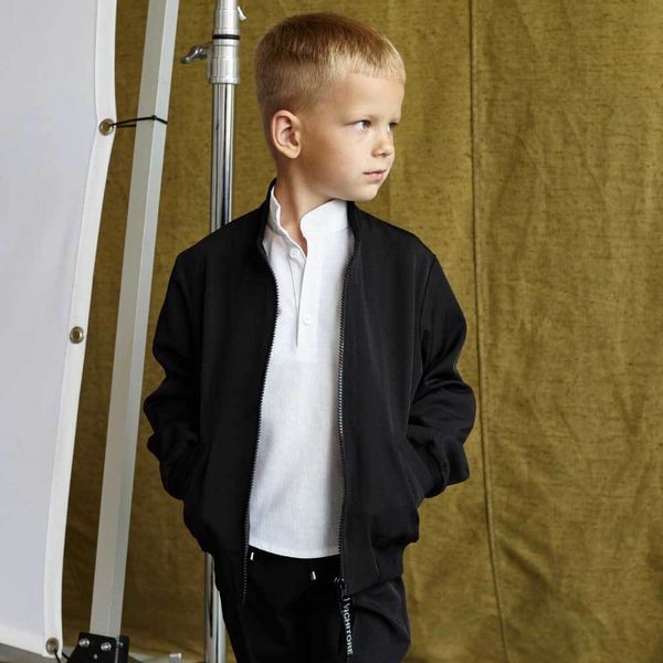 Дитячий шкільний костюм для хлопчиків у чорному кольорі S-025-21 black фото