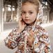 Дитяче демісезонне пальто з принтом «Ведмедики» на дівчинку білого кольору AC-001-17 white фото 8