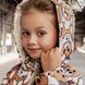 Дитяче демісезонне пальто з принтом «Ведмедики» на дівчинку білого кольору AC-001-17 white фото 5
