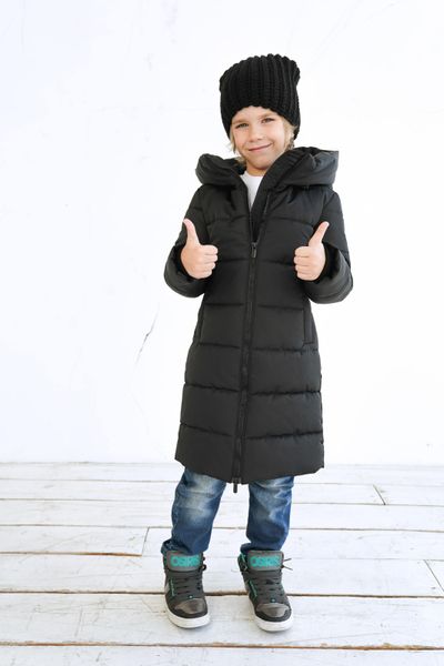 Детское подростковое зимнее пальто для мальчика 10000100 фото