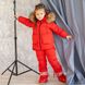Дитячий зимовий костюм червоного кольору з водовідштовхувальним плащової тканини W-0042-17 red фото 3