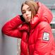 Підліткове зимове пальто на дівчинку червоного кольору W-0058-19 фото 2