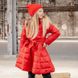 Підліткове демісезонне пальто червоного кольору з водовідштовхувальної плащової тканини AC-002-17 red фото 7