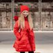 Підліткове демісезонне пальто червоного кольору з водовідштовхувальної плащової тканини AC-002-17 red фото 8