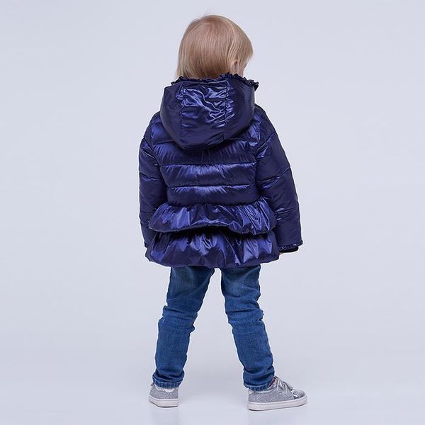 Однотонна демісезонна дитяча куртка синього кольору AJ-001-17-blueberries фото
