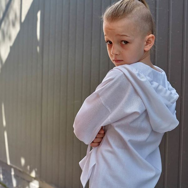 Дитячий костюм з льону для хлопчиків в білому кольорі S-57-21 white boys фото