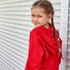 Дитячий костюм з льону для дівчаток в червоному кольорі S-55-21 red girls фото 5
