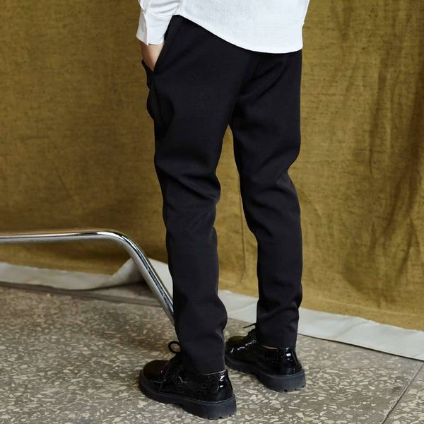Дитячі штани для хлопчика у чорному кольорі P-005-21 black boy фото
