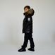 Дитячий зимовий костюм з натуральної опушенням в чорному кольорі для хлопчиків W-080-21 black boy фото 6