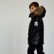 Дитячий зимовий костюм з натуральної опушенням в чорному кольорі для хлопчиків W-080-21 black boy фото 5
