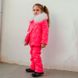 Дитячий демісезонний костюм рожевого кольору з натуральної опушкою W-0011-16 pink фото 4
