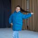 Дитяча подовжена зимова куртка в кольорі морська хвиля для дівчинки WJ-078-21 see wave girl фото 3