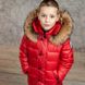Дитячий зимовий костюм з натуральної опушенням в червоному кольорі для хлопчика W-079-21 red boy фото 5