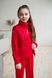 Дитячий, підлітковий костюм з трикотажу червоного кольору для дівчинки. S-0010-23 RED фото 2
