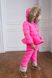 Детский зимний розовый зимний комбинезон с натуральной опушкой 10000420 фото 14
