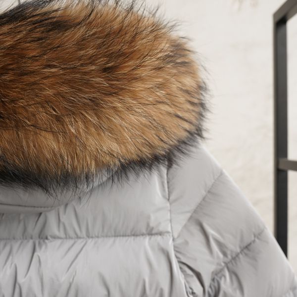Підліткова зимова куртка з натуральноі опушки в світло сірому кольорі для дівчинки та хлопчика WJ-078-22 grey фото