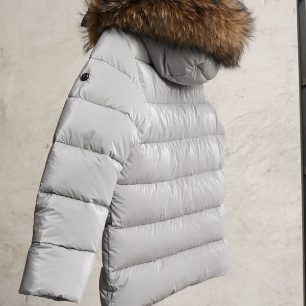 Підліткова зимова куртка з натуральноі опушки в світло сірому кольорі для дівчинки та хлопчика WJ-078-22 grey фото
