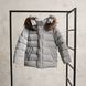 Підліткова зимова куртка з натуральноі опушки в світло сірому кольорі для дівчинки та хлопчика WJ-078-22 grey фото 1