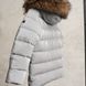 Підліткова зимова куртка з натуральноі опушки в світло сірому кольорі для дівчинки та хлопчика WJ-078-22 grey фото 2