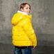 Демісезонна жовта куртка на підлітка з лакової плащової тканини j-21-20 yellow фото 2