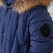 Підліткове зимове пальто на хлопчика синього кольору з натуральним хутром W-0018-17 blue фото 3