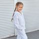 Дитячий костюм з льону для дівчаток в білому кольорі S-057-21 white girls фото 4