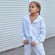 Дитячий костюм з льону для дівчаток в білому кольорі S-057-21 white girls фото 1