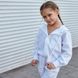 Дитячий костюм з льону для дівчаток в білому кольорі S-057-21 white girls фото 5