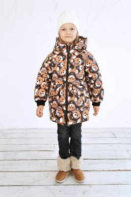 Дитяча подовжена зимова куртка для дівчинки 10000120 фото