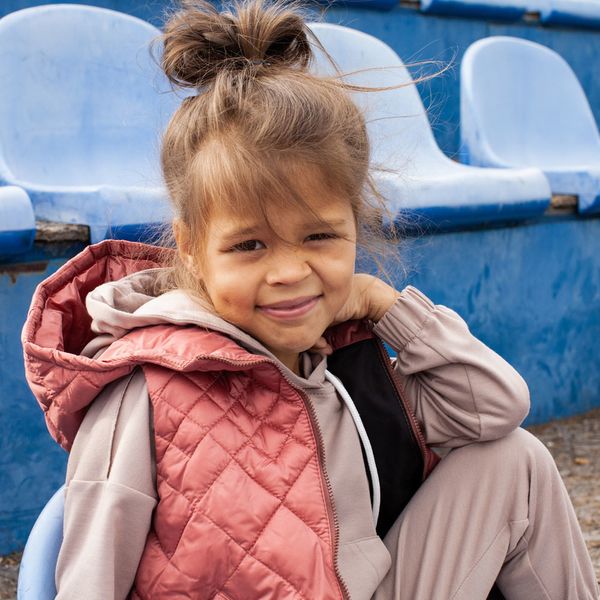 Дитячий стьобаний жилет унісекс на дівчинку JS-005-18 фото
