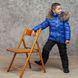 Дитячий зимовий костюм з натуральної опушенням в синьому кольорі для хлопчика W-079-21 blue boy фото 3