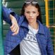 Демісезонна синя куртка на підлітка дівчинку J-001-19 Blue фото 3