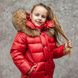 Дитячий зимовий костюм з натуральної опушенням в червоному кольорі для дівчинки W-079-21 red girl фото 6