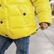 Дитяча зимова куртка з натуральної опушки неоново - жовтого кольору на дівчинку WJ-077-20 neon yellow фото 3