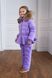 Дитячий зимовий комбінезон лавандового кольору з натуральною опушкою 10000440 фото 4