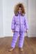 Детский зимний комбинезон лавандового цвета с натуральной опушкой 10000440 фото 10
