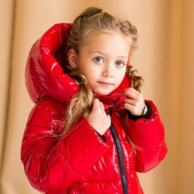 Дитяче, підліткове зимове пальто для дівчинки w-071-20 red girl фото