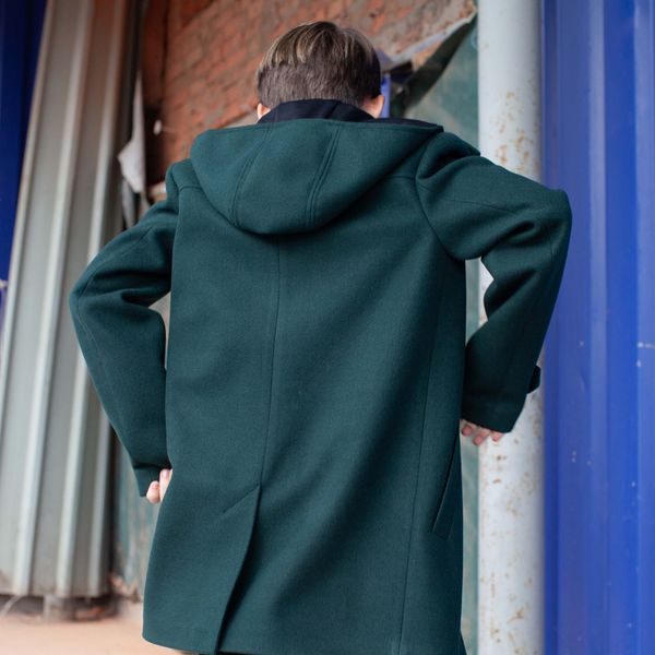 Підліткове кашемірове пальто зеленого кольору на хлопчика C-0015-19 green фото