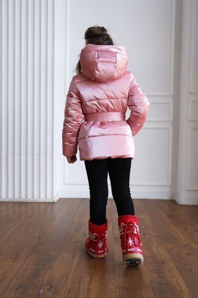 Дитяча зимова куртка рожевого кольору на дівчинку 10000140 фото