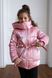 Дитяча зимова куртка рожевого кольору на дівчинку 10000140 фото 5