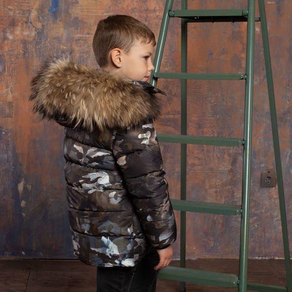 Камуфляжна дитяча зимова куртка на хлопчика J-0027-20 фото
