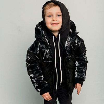 Демісезонна дитяча куртка в чорному кольорі для хлопчика J-22-21 black boy фото